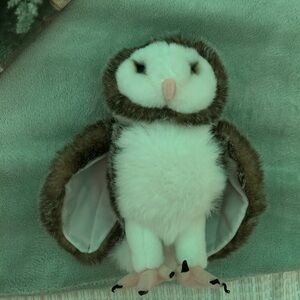 Fiesta Plush Owl Toy - White and Brown